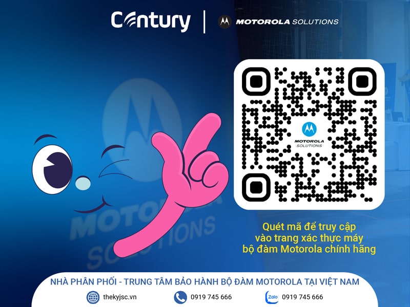 Với tem QR CODE, việc xác minh sản phẩm bộ đàm chính hãng đã trở nên nhanh chóng và thuận tiện